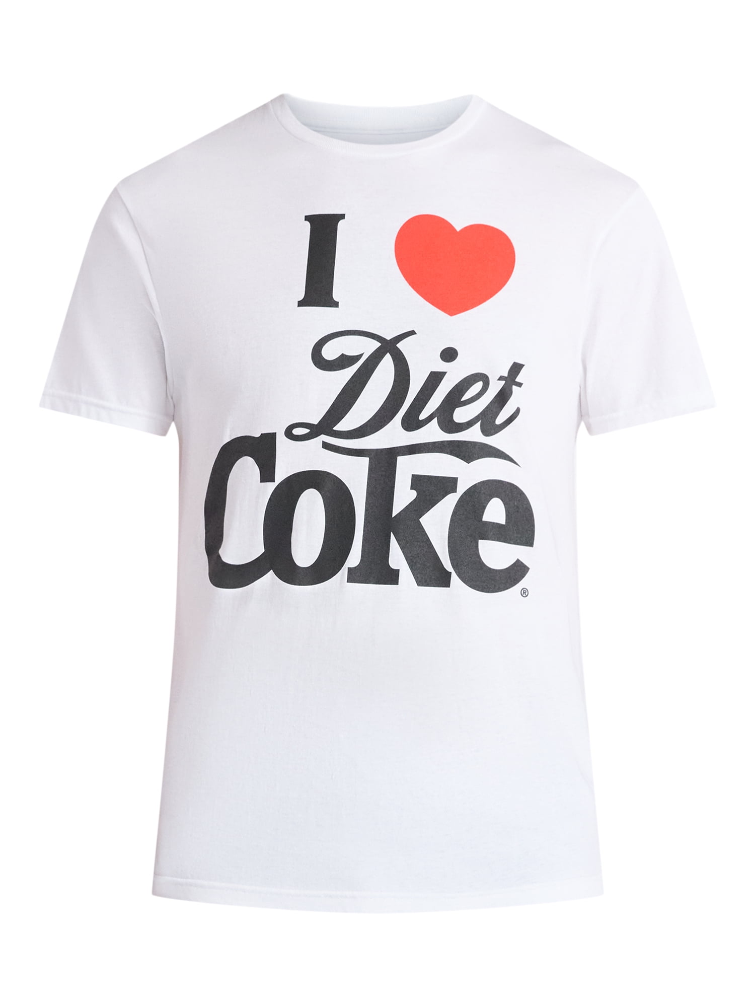 Coca-Cola Men's and Big Men's I Heart Diet Coke Graphic Tee, Sizes