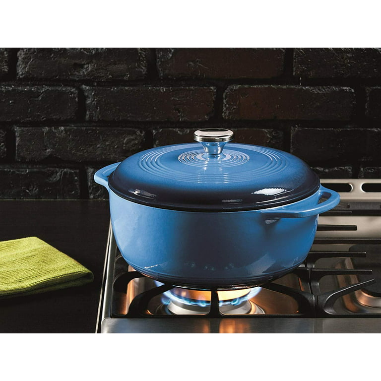 Enamel Dutch Oven, 6-Qt, Blue - Duluth Kitchen Co
