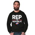 thumbnail image 5 of Dominicana Rep the Republic Cool Flag Sweatshirt for Men or Women Brisco Brands S, 5 of 5