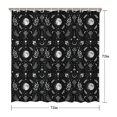 thumbnail image 5 of Moon and Leaf Gothic Pattern Modern Waterproof Shower Curtain Set with 12 Hooks, Washable Decorative Bathroom Shower Curtain, 5 of 6