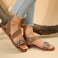 thumbnail image 5 of Tuobarr Womens Flat Sandals Summer Ladies Shoes Flat Heel Open Toe Sandals Casual Women's Sandals Brown US Size 8.5, 5 of 5