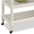 thumbnail image 6 of Bowery Hill Wood Kitchen Cart with Stainless Steel Top in Off White, 6 of 11