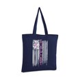 thumbnail image 2 of Awkward Styles Cancer Support Flag Tote Bag Breast Cancer Awareness Canvas Bag Pink Ribbon Shopper Gifts for Cancer Survivor Support Ribbon USA Flag Reusable Cloth Bag Cancer Awareness Gifts, 2 of 5
