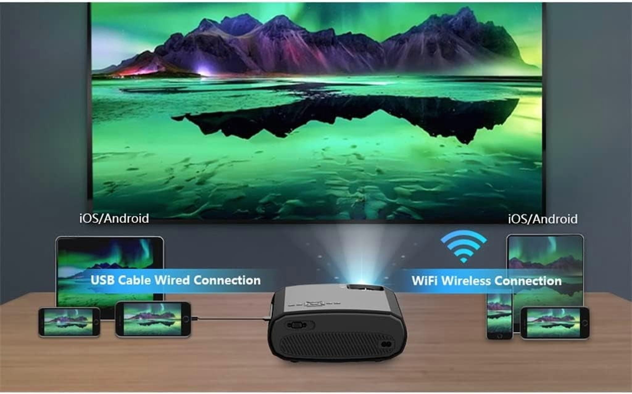 RKXQT V50 Portable 5g Projector Mini Smart Real 1080p Full Movie Proyector 200'' Large Screen Led Projectors