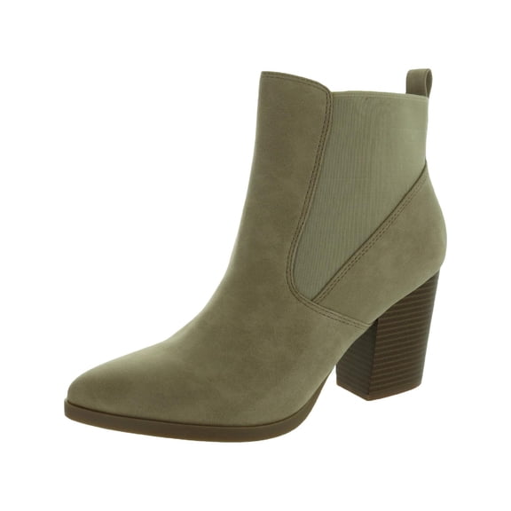 GBG Los Angeles Womens Aivela Faux Suede Slip On Ankle Boots