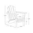 thumbnail image 3 of Westintrends Silla Adirondack de HDPE Plegable para Exteriores Asiento de Patio, Resistente a la Intemperie, Teca, 3 of 10