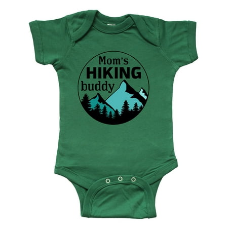 

Inktastic Mom s Hiking Buddy with Mountains and Trees Gift Baby Boy or Baby Girl Bodysuit