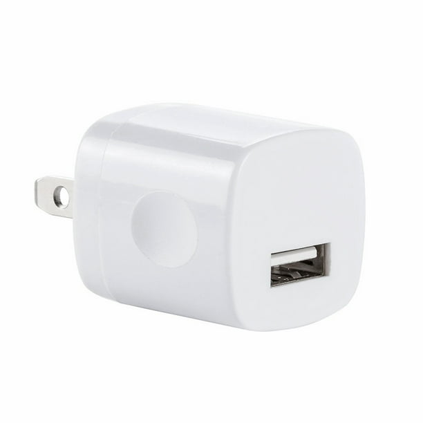 USB Wall Charger Adapter 1A/5V Travel Charger USB Plug Charging Block Brick  Charger Power Adapter Cube Compatible with Phone Xs/XS Max/X/8/7/6 Plus,  Galaxy S9/S8/S8 Plus, Moto, Kindle, LG, HTC, Google - Walmart.com