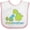 White and Pink, variant on Inktastic Dinosaur Little Brother Green Boys Baby Bib