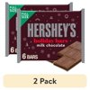 (2 pack) Hershey's Milk Chocolate Christmas Candy, Bars 1.55 oz, 6 Count
