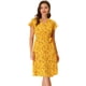 thumbnail image 1 of Vestido A Media Pierna Con Cuello En V Y Manga Flutter Boho Para Mujer Amarillo S, 1 of 6