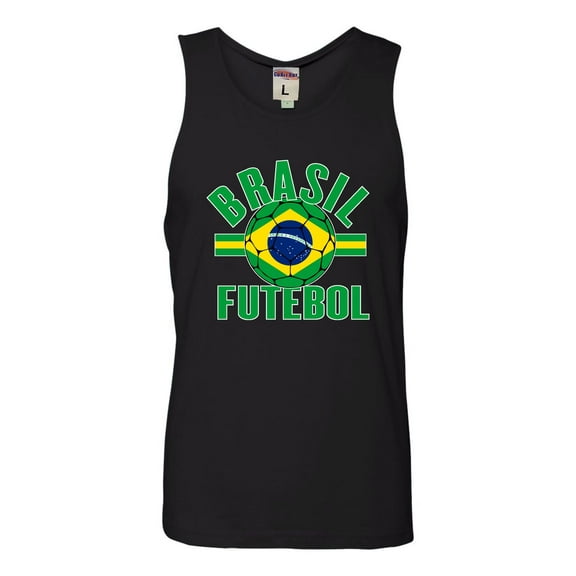 Go All Out Brasil Futebol Brazil Football Soccer Futbol Sleeveless Tank Top T-Shirt Mens/Women/Flowy/Fitted