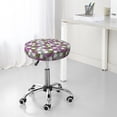 thumbnail image 7 of Fotbe Rose Flowers Stool Covers Round,Waterproof Round Bar Stool Covers Bar Chair Covers Washable Stool Cushion Slipcover for 12-14 Inch Chair-12 inch, 7 of 7