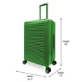 thumbnail image 2 of iFLY Volt 24" Expandable Hardside Spinner Checked Luggage, Hunter Green, 2 of 7