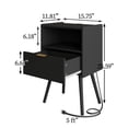 thumbnail image 2 of Mesita de noche moderna Nightstand Veegle con cajón de almacenamiento, color negro, 2 of 6