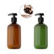 thumbnail image 3 of 4 unidades, botellas de loción de hombro redondo, botellas de champú vacías para agua, botellas de plástico, verde Feliz Sencillez, 3 of 5