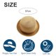 thumbnail image 2 of Sombrero de mujer con circunferencia de 56-58 cm, sombrero para el sol de verano, sombrero con cúpula rizada, lindo sombrero de paja con protector solar, sombrero de playa informal, 2 of 5