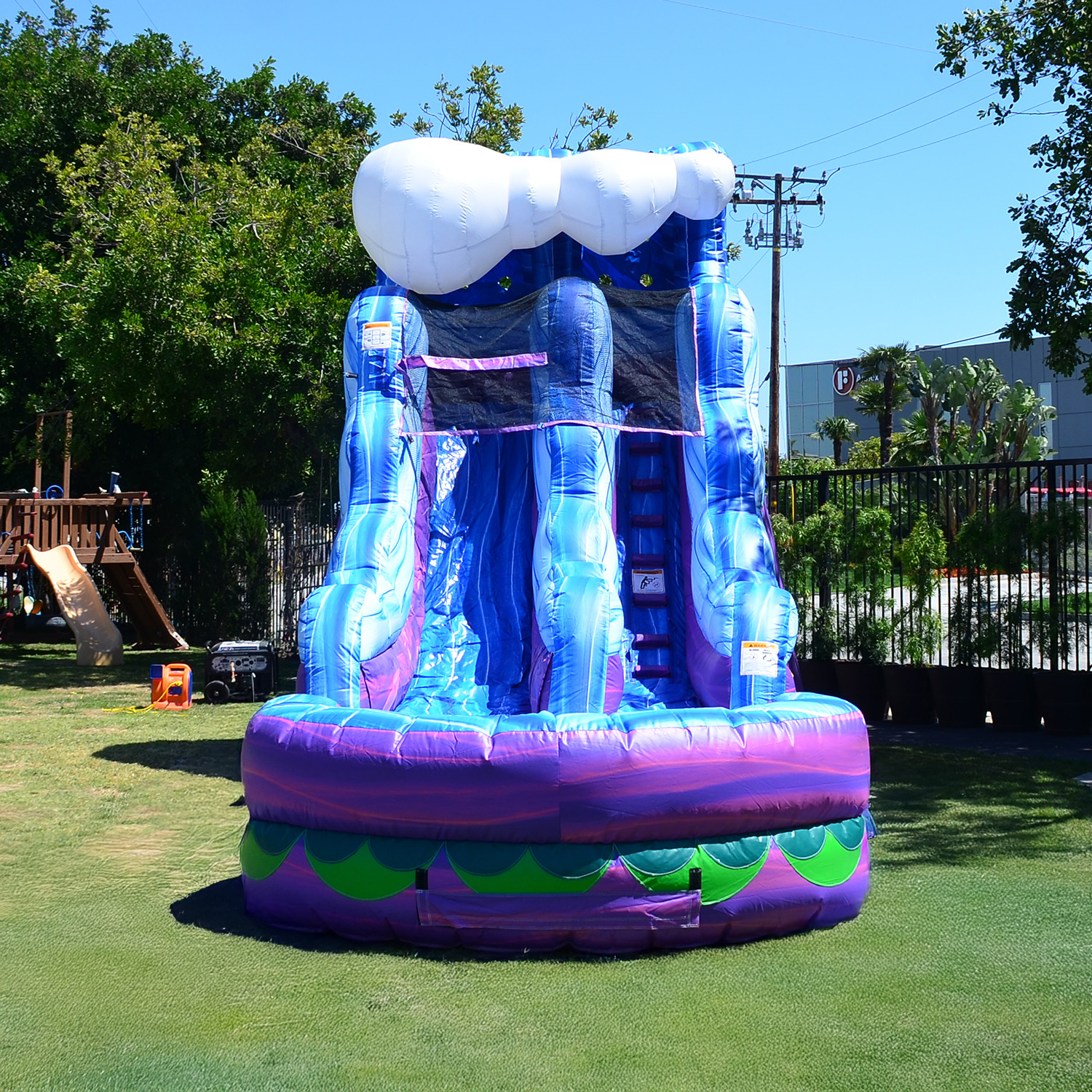 JumpOrange Mermaid 15' ft Commercial Inflatable Water Slide with Splash Pool (with Blower)