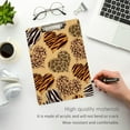 thumbnail image 5 of FMSHPON Leopard Hearts Clipboard Hardboard Wood Nursing Clip Board and Pull for Standard A4 Letter 13x9 inches, 5 of 8