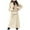 Beige, variant on PMVFHDE Trench Coat Women Solid Color Elegant Autumn Winter Minimalist Double- Long Sleeve Notch Lapel Long Coat BU2,XL