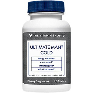 Ultimate Man Gold Multivitamin, High Potency Multi – Energy  Antioxidant Blend, Daily Multimineral Supplement for Optimal Men’s Health, Gluten  Dairy Free (90 Tablets) by The Vitamin Shoppe