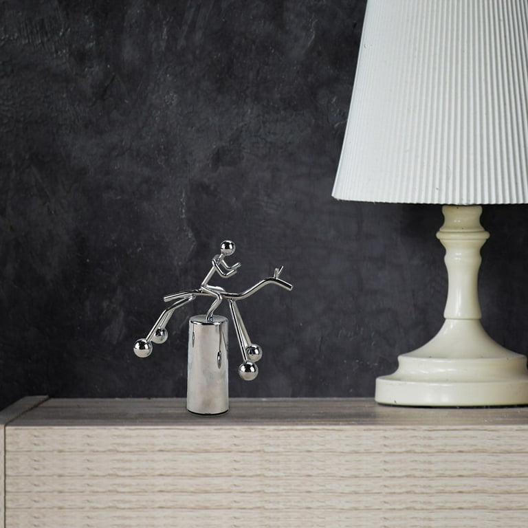 Mini Steel Balance Desk Toy - Swinging Metal Art Decor, Physics Demonstration For Relaxation & Office