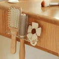 thumbnail image 5 of Acrylic Hair Brush Holder for Bathroom Comb Rack Adhesive Hair Tool Organizer Wall Mounted Comb Holder Organizer with 3 Holes, 5 of 6