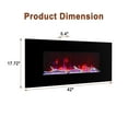 thumbnail image 4 of Mondawe 42 Inch Electric Fireplace with Bluetooth Speakers Ultra-Thin Wall Mounted Linear Fireplace Adjustable 8 Flame Colors Low Noise, Control by Button and Remote, 8h Timer, 4 of 10