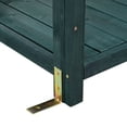 thumbnail image 5 of 65" Large Wooden Farmhouse Rustic Outdoor Potting Bench Table, Patio Workstation, Garden Potting Bench with 4 Storage Shelves and Side Hook, Forest Green, 5 of 18