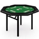 thumbnail image 1 of Yeshouse mesa de póker plegable para 8 jugadores, portátil y octogonal, con rieles acolchados y portavasos de acero inoxidable, ideal para blackjack, Texas Hold'em, juegos familiares y clubes, 1 of 8