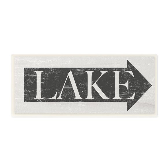 The Stupell Home Decor Collection Lake Arrow Sign Wall Plaque Art