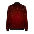 thumbnail image 4 of NMMUED Christmas Jacket Christmas Tops for Women's Outerwear Christmas Clothes for Women Womens Bomber Jacket Christmas Gifts for Women Windbreaker Jacket Women Wine 2 XXL, 4 of 6