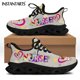 thumbnail image 1 of Zapatillas deportivas de malla con estampado de enfermera, transpirables, con cordones, para mujer, con plataforma de enfermería, 1 of 6