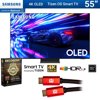 Samsung 55 in Class S95D Series 4K HDR OLED Smart TV with 1-YR CPS Enhanced Protection Pack, QN55S95DAFXZA