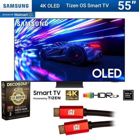 Samsung 55 in Class S95D Series 4K HDR OLED Smart TV with 1-YR CPS Enhanced Protection Pack, QN55S95DAFXZA
