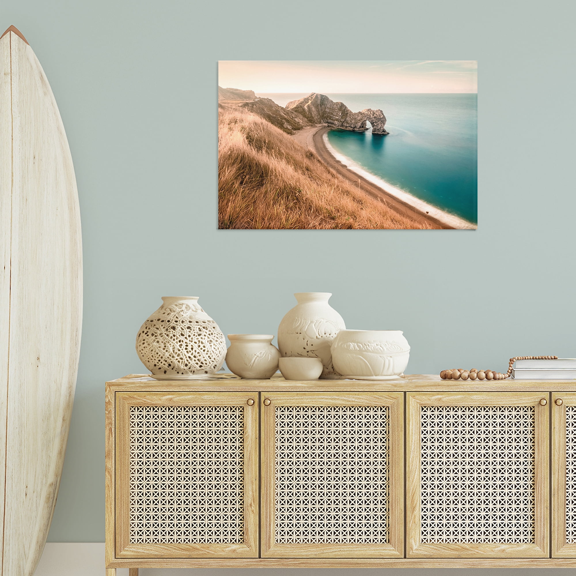 Stupell Industries Beach With Arched Cove Landscape & Nature Photography Wrapped Canvas Art Print Wall Art, 36 x 24