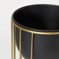 thumbnail image 4 of Mercana Danica Set Of 2 Matte Black Metal Plant Stands, 4 of 8