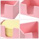 thumbnail image 3 of 2 note boxes, office stationery square convenience stickers storage box, silicone minimalist luxury desktop decoration, Black+pink, 3 of 5