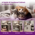 thumbnail image 5 of Whifea Hidden Cat Litter Box Enclosure Cabinet with Power Strip, Shelves & Storage, Pet Feeding Station Furniture, 5 of 12