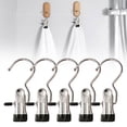 thumbnail image 2 of Boot Hangers Clips, 5 Pack Heavy Duty Laundry Clips, Multi Function Hanger Clips, Closet Storage Clothes pins, Space Saving Clothes Pins for Closet Organizer Pants Hats Socks Towels Clips, Black, 2 of 5