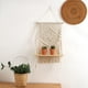 thumbnail image 4 of Estante colgante de macramé, estantes de almacenamiento de pared Chic bohemio, estante flotante de madera, decoración de cuerda para sala de Colco Estante de pared de tapiz, 4 of 8