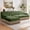 Green, variant on 76" Velvet Chesterfield Loveseat Sofa, Button Tufted Design, Tassel Fringe Skirt, Easy to Assemble