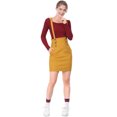 thumbnail image 3 of Falda de Tirantes Rectos Allegra K Día de San Patricio Alta de Cintura Traje de Navidad Amarillo XS, 3 of 6