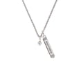 thumbnail image 2 of Delight Jewelry Silvertone Mini March - Hot Blue Crystal Heart Silvertone Mother Daughter Bar Charm Necklace, 23", 2 of 4