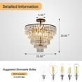 thumbnail image 4 of YYJLX  8-Lights Crystal Bronze Large Chandelier Modern Semi Flush Mount  Fixture Antique Ceiling Lamp for Living Room Dining Room Bedroom Entryway, 4 of 16