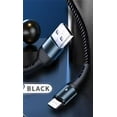 thumbnail image 1 of Charging Cable Nylon Braided Smart cable USB phone data Data Cord USB Charger Wire Mobile Phone Accessory, Black, Replacement for iOS, 1 of 1