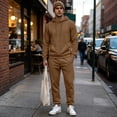 thumbnail image 7 of Mens Hoodie Set 2 Piece Drawstring Jogger Sweatpants Tracksuit, 7 of 7