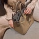 thumbnail image 4 of Bolso de mano de cuero para mujer Birkin bolso de mano de cuero de vaca de primera capa bolso cruzado de viajero Kelly, 4 of 5