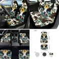 thumbnail image 2 of Jeiento Cow 17 Pcs Bat Print Car Seat Cover Full Sets, Universal Fit Car Interior Accessories Set Southwest Aztec Car Front Back Seat Cover Floor Mats Seat Belt Cover Armrest Cover Coaster Keychian, 2 of 8