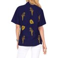 thumbnail image 3 of HAPPY BAY Women's Casual Hawaiian Short Sleeve Blouse Shirt Solid Blouses Button Up Dress Tops Tee Shirts Dresses for Women M Dark Indigo_AD590, 3 of 5